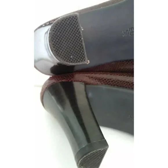 Aerosoles Cinch Worm Women's Brown Vegan Mules Slip On High Heels Sandals 7.5 B - Picture 7 of 10